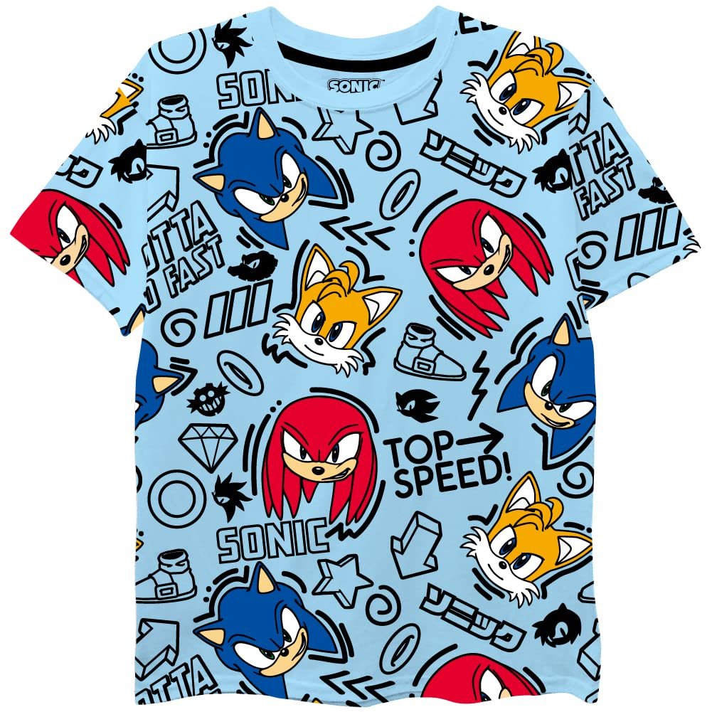 Sonic The Hedgehog Boys Short Sleeve T-Shirt - Little and Big Boy Sizes 4-20